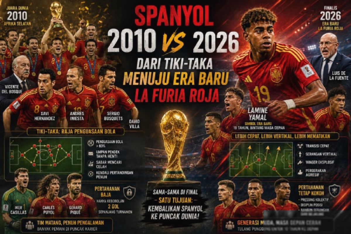 Spanyol 2026 Tinggalkan Tiki-Taka Demi Final Piala Dunia