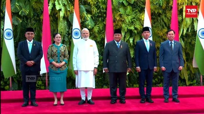Perdana Menteri India Narendra Modi Tiba di Gedung DPR, Disambut Langsung Puan Maharani