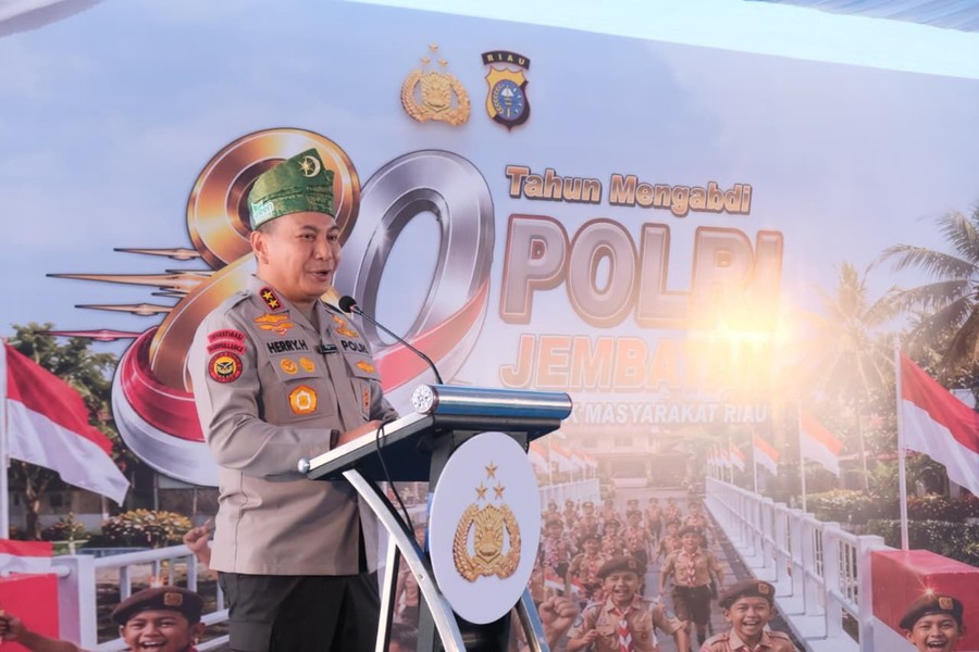 80 Jembatan Merah Putih Diresmikan di Riau, Kapolda: Wujud Kehadiran Polri untuk Masyarakat