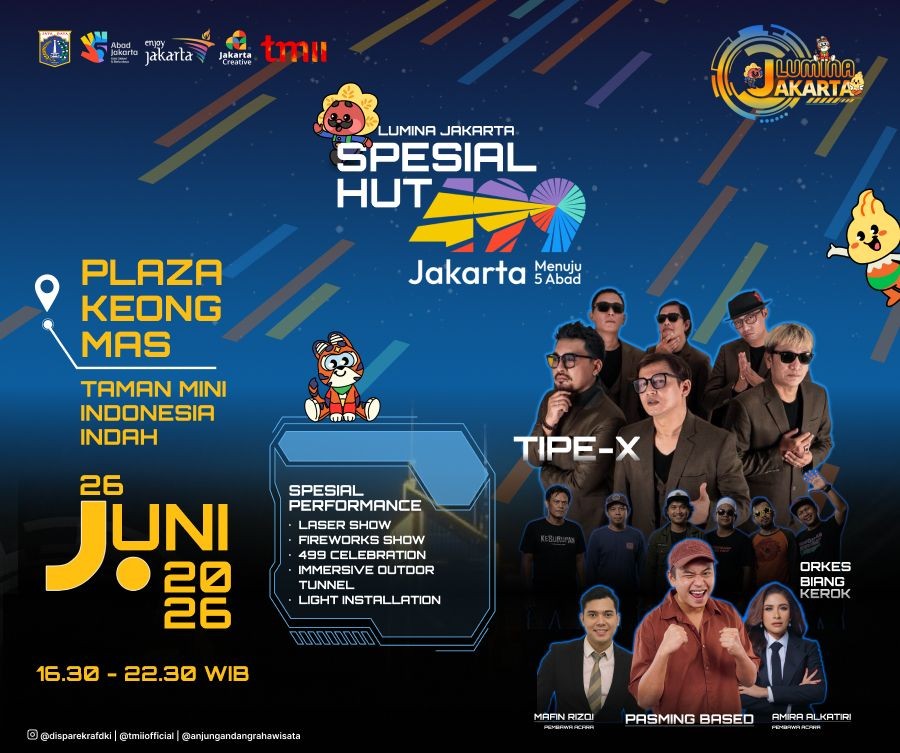 HUT Ke-499 Jakarta, Disparekraf DKI Hadirkan Gelaran Seni-Laser Show di TMII