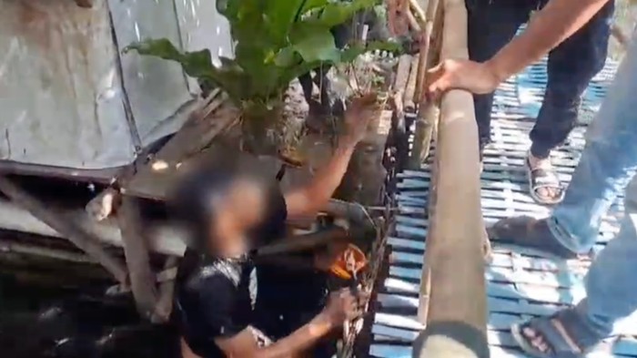 Momen Dramatis Penangkapan Perampok Minimarket di Bekasi, Pelaku Sembunyi di Bawah Gubuk Kolam