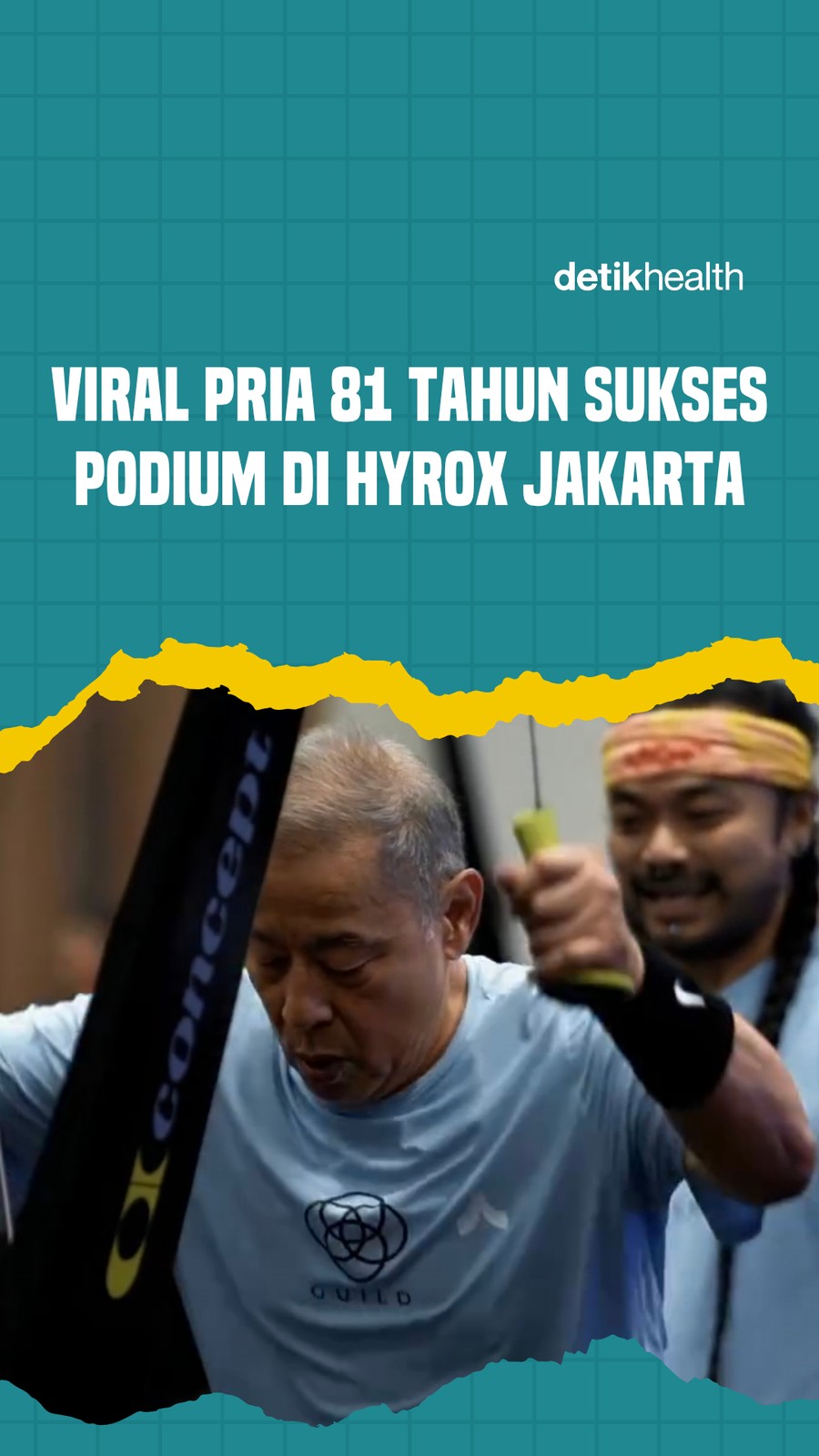Video Viral Pria Umur 81 Taklukkan Hyrox Jakarta, Latihannya Nggak Main-main