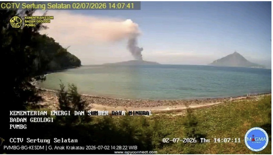 Video Viral Gunung Anak Krakatau Meletus Hebat Malam Hari Ternyata Hoax