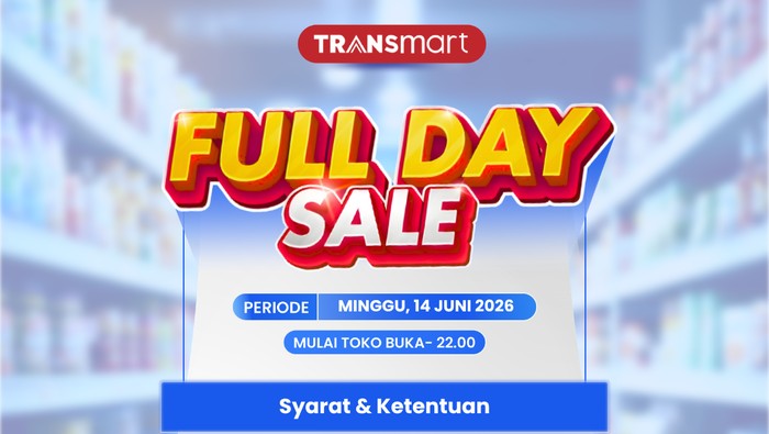 Transmart Full Day Sale Kembali Besok, Diskon Menggoda 50% + 20% Siap Diserbu
