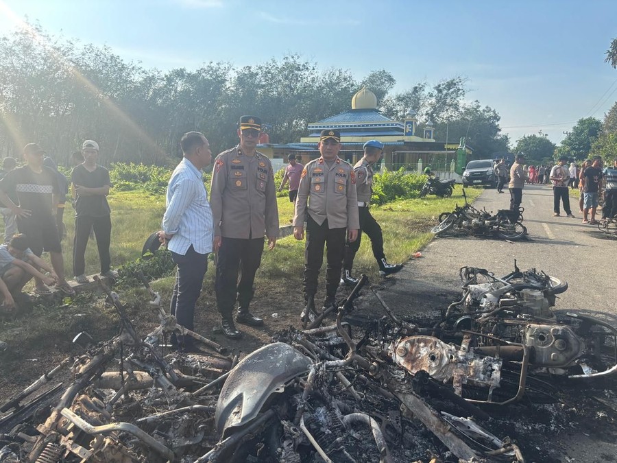 Truk hingga Puluhan Motor Dibakar Imbas Sengketa Lahan di Sergai Sumut