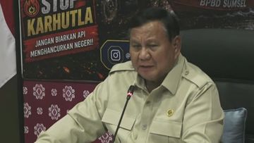 Tiba di Palembang, Prabowo Langsung Gelar Rapat Tangani Karhutla